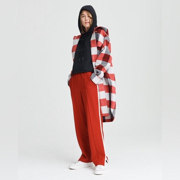rag & bone Pants - NWOT Rag & Bone Red Wylie Wool Track Pant
